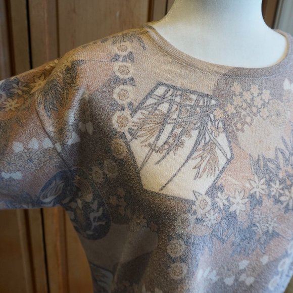 💚 VINTAGE VIA CONDOTTI Floral Pattern T-Shirt (M) - Picture 5 of 13